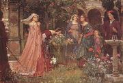 John William Waterhouse The Enchanted Garden (mk41) oil painting artist
